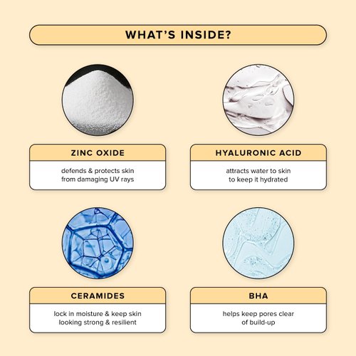 Avatara - Kombucha The Simple Shield Face Sunscreen, Zinc Oxide SPF Moisturizer Face Sunscreen, Face Moisturizer with BHA and Hyaluronic Acid, Mineral Sunscreen for Face, Teen Skincare, 1.01 fl. Oz.