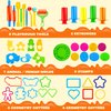JOYIN 44 Pieces Play Dough Accessories Set for Kids, Playdough Tools with Various Plastic Molds, Rolling Pins, Cutters