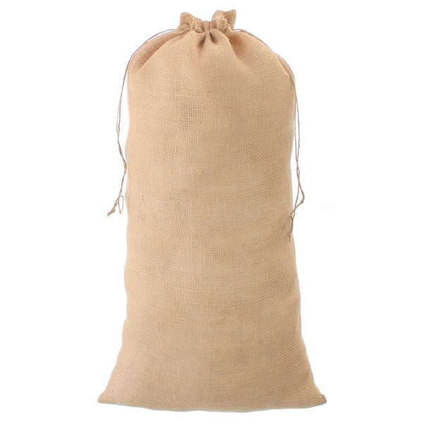 CleverDelights 14" x 26" Burlap Bag - 14x26 Inch Jute Burlap Drawstring Sack
