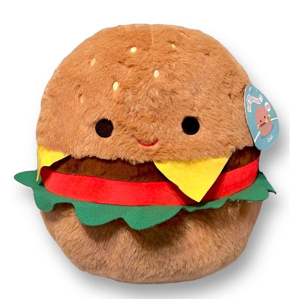 Squishmallows Official Kellytoy 12 Inch Foodie Squad Super Soft Fuzzamallows Stuffed Animal Plush Toy (Carl Cheeseburger 12" Fuzz-A-Mallows)