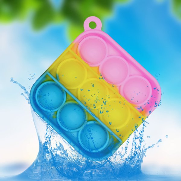 60 Pcs Mini Pop Bubble Fidget Toys for Party Favors, Small Silicone Pop Keychain Bulk for Classroom Prizes,Goodie Bag Stuffers Christmas Valentine Gifts for Kid Student