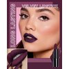 Dark Purple Lipstick Long Lasting for Women, Hydrating Matte Velvet Lip Gloss Superstay Liquid Lipstick Intense Color Non Stick Smudge-Proof & Waterproof Lipgloss Bold Glow Goth Lip Stick Makeup-04