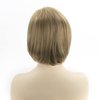 TISHINING Short Blonde Bob Wigs for White Women Blonde Highlight Pixie Bob Wig with Bangs Layered Straight Bob Synthetic Hair Replacement Wigs for Daily Party Use