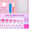 Lifextol 240pc Press on Toenails for Women Toe Press on Nails Short Fake Toe Nails Press ons with Glue&Adhesive Tabs, Acrylic Toe Nail Tips False Toenail Press ons Artificial Fake Toenails-Hot Pink
