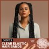 Teenitor Hair Ties Kit, 500pcs Clear Elastic Hair Bands, 30pcs Ponytail Holders Elastic Hair Ties, 30pcs Seamless Thick Black Hair Ties, 20pcs Hair Bobby Pins and 20pcs U Shaped Hair Pins