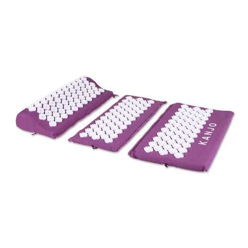 Kanjo FSA HSA Approved Acupressure Zip-Apart Mat for Neck Pain Relief, with Pressure Points for Muscle Pain Relief with Travel Bag - Amethyst