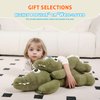 24 inch Green Alligator Stuffed Animal, Giant Crocodile Body Pillow Plush Toys, Home Decor Birthday Gifts for Boys Girls Adults Kids,Christmas, Valentine's Day, Birthdays