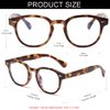 NIDOVIX Retro Round Blue Light Blocking Glasses for Men Women, Vintage Frame Non-prescription Computer Reading Eyeglasses (Tortoise)