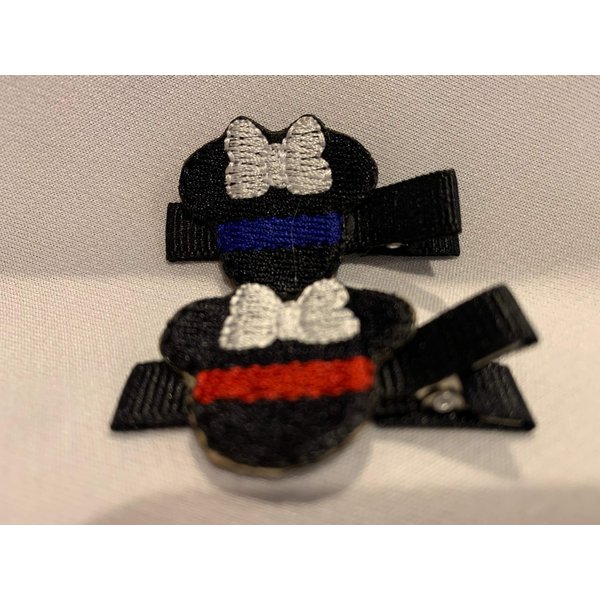 Police Hair Clip, Firefighter Hair Clip, Thin Blue Line Hair Clip, Thin Red Line Hair Clip, Girls Hair Accessory