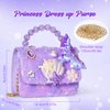 Mermaid Toys,Toddler Purse, Girls Purse Mermaid Play Purse for Little Girls Play Jewelry Birthday for Toddler Girls Age 3 4 5 6 7 8 Years Old (Purple)