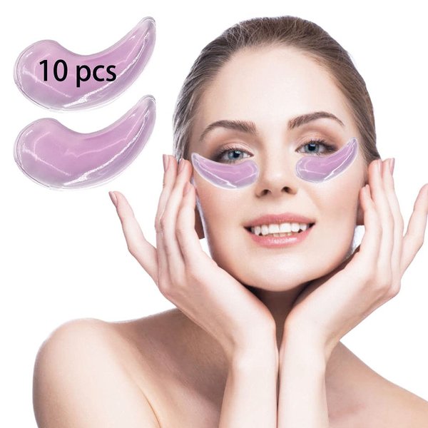 Reusable Gel Eye Ice Pack, Cooling Eye Pad, Hot ＆ Cold Treatment for Eye Strain, Eye Swelling, Eye Redness, Puffy Eyes, Dark Circles, Smooth Fine Lines, and Eye Recover Surgery. (Purple ＆ 10PCS)
