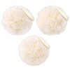 AmazerBath Loofah Sponge, Shower Loofah 60g/PCS - Body Scrubber Loofa Set of 3 Cream Color, Bath Sponge for Men and Women