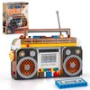 Vziimo Retro Radio Classic Series Building Blocks Set, Collectible Vintage Music Player Display Mini Model Kit, Creative Gift Toys for Adults Kids 8+ (554 Pieces)
