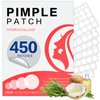 YHOVID 450 Pimple Patches for Face, Hydrocolloid Acne Patches for Zit Covers, Invisible Skin Stickers for Blemish Spot Treatment, 4 Sizes, with Salicylic Acid, Tea Tree & Coconut Oil
