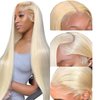 werkueen 613 Lace Front Wig Human Hair 13x6 Blonde Wig Human Hair Straight 613 HD Lace Frontal Wig 180% Density Blonde Lace Front Wigs Human Hair Glueless Wigs Pre Plucked With Baby Hair (16Inch)