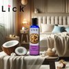 Lick Coconut Cream Flavored Massage Oil - Body Oil, Vitamin E Oil Enriched, Non-Greasy for Women, Ideal for Date Night - Warming, Edible, and Perfect for Couple's Enjoyment 4 oz