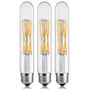 Leools T10 Led Bulbs,12W Dimmable Tubular Led Bulb,100 Watt Equivalent Edison Style Vintage LED Filament Light Bulb, E26 Long Tube Bulb,2700K Soft Warm White,7.3in(185mm),3-Pack.