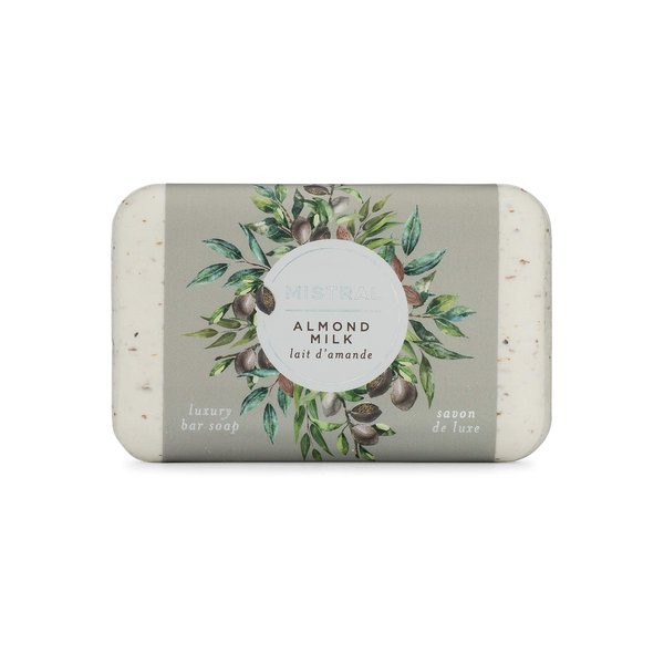 Mistral Classic Organic Bar Soap, Almond Milk, 2 Bars