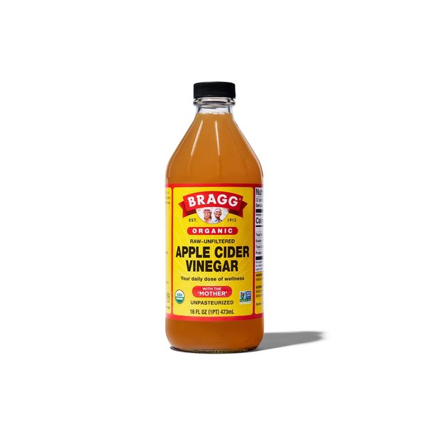 Bragg Organic Apple Cider Vinegar With the Mother– Raw, Unfiltered All Natural Ingredients (16 Fl Oz (Pack of 1))