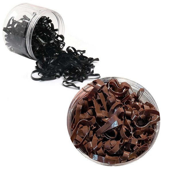 Thicken Hair Rubber Bands Black Elastic Mini Hair Ties Ponytail Polyband No Damage Ties for Hair Women Girl 300pcs