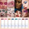 GL-Turelifes Face Body Glitter Stick, Mermaid Face Glitter Gel, Waterproof Fine Glitter for Face/Body/Hair/Eyes/Lip,Holographic Sequins Paint,Sparkling Face Glitter Makeup Body Glitter (#07 Red)