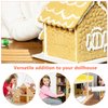 Vaguelly 40pcs Miniature Dollhouse Flooring, Mini Wooden Floor Boards 1:12 Scale Rectangular Tiles Geometric Bamboo Doll House Furniture Model for Dollhouse Supplies
