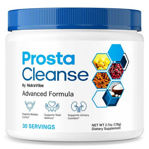 NutraVibe Prosta Cleanse – Premium Powder Blend for Men with Natural Ingredients to Support Prostate Wellness and Daily Comfort, Great-Tasting Formula, ProstaCleanse 30-Day Supply (30 Servings)