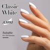 Double Rhythm 15ML Gel Nail Polish Pure Sheer Same Color Same Bottle Soak Off Gel Polish Art Manicure Salon DIY at Home Gifts for Girls Women (White-A1093)