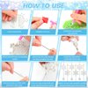 6 Pieces Winter Snowflake Painting Kits Double Sided Painting Suncatchers Wind Chimes Hanging Diamond Accessories for Kids DIY Crafts Christmas Home Windows Decoration