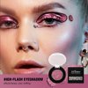 Afflano Single Pink Glitter Eyeshadow Palette, Sparkle Champagne Pink Rose Glitter Eyes Look, Highly Pigmented, Long Lasting Diamond Metallic Eye Shadow Pallet for Girl Women Neutral Eye Look, 21H