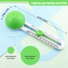 YETOOME Circular Paper Cutter, Rotary Circle Cutter Cut Paper Trimmer Scrapbooking Tool with 3 Replaceable Blades for Art and DIY Crafts, Cards Making (Green)