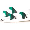 DORSAL Surfboard Fins Quad 4 Set Future Compatible Green Medium Carbon Fiber with Honeycomb Hexcore