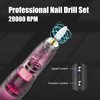 Electric Nail Drill Professional Efile Nail Drill Kit for Acrylic, Gel Nails, Manicure Pedicure Kit for Polishing Shape Tools(Black)