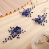 Teyglen Bride Wedding Crystal Pearls Hair Pins Vintage Blue Pearl Hair Pins Set Bridal Rhinestone Hair Pieces Headpieces Vintage Hair Accessories Jewelry Set for Women Girls (Blue)