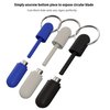 OYHBO Cigar Punch Set of 3 Cigar Accessories Bullet Style Plastic Keychain Punch with 8 mm Hole (White & Black & Blue)