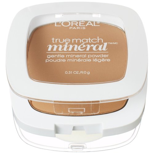 L'Oreal Paris True Match Mineral Pressed Powder, Sand Beige, 0.31 Ounce