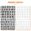 Minkissy 4 Sets Letters and Number Nail Stickers Tip Nail Art Adhesive Decals Nail Wrap Manicure Old English Alphabet Stripe (Black and White in 1 Set)
