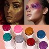 GL-Turelifes Face Body Glitter Stick, Mermaid Face Glitter Gel, Waterproof Fine Glitter for Face/Body/Hair/Eyes/Lip,Holographic Sequins Paint,Sparkling Face Glitter Makeup Body Glitter (#07 Red)