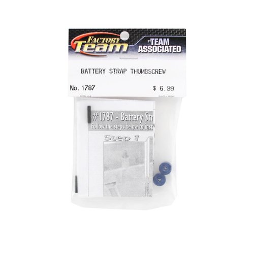 Team Associated 1787 Battery Strap Thumbscrews with Set Screws, Set of 2