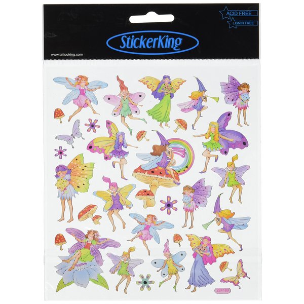 Tattoo King Multi-Colored Stickers-Fairy Fantasy
