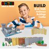 Minizfigs 265 Pieces Reddish Brown Masonry Profile Bricks Set Building Blocks for Bulk Brick Wall Parts and Pieces City Castle Medieval Compatible with Major Building Toy Brands Including Lego