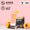 HALO Hydration - Electrolyte Drink Mix | Hydration Powder Packets | Peach Flavor– For Sports and Cycling | Easy Open Single Serving Stick | 12 Sticks