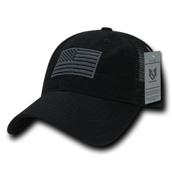 Rapid Dominance mens Embroidered baseball caps, Black, One Size US