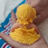 4.5" Silicone Baby Girl,Mini Reborn Baby Dolls, Tiny Silicone Baby Dolls, Mini Realistic Newborn Baby Dolls Silicone Full Body Stress Relief with Feeding Accessories（Yellow）