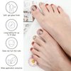 DUKASOU Semi Cured Gel Pedicure Strips, (Romantic Autumn)26 PCS Gel Nail Strips Works with Any UV Light, Salon Quality Gel Nail Stickers，Easy to Apply & Remove