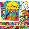 Foam Sticker Art Activity, 20 Animals with 1660 Foam Stickers in 10 Colors Fun with Foam DIY Activity Craft Kits Travel Game for Kids, Boys & Girls