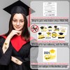 Partywind 204 PCS Metallic Glitter Graduation Temporary Tattoos for Class of 2024, Graduation Party Supplies Decorations for College/Middle School/High School, Congrats Grad Accessories Decor