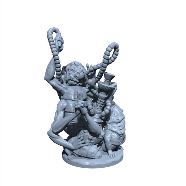 Hookah Dreamweaver | Lepidfolk | Caterpillar Folk | Insect Miniature for Tabletop Games Like D&D and War Gaming Medium (Normal Size)
