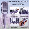 Curl Defining Brush,2024 Best Curly Hair Brush,Vented Hair Brush for Detangling, Shaping and Defining Curls For Women and Men Less Pulling (Purple)
