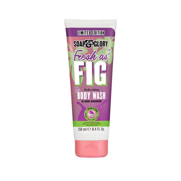 Soap & Glory Fresh as Fig Body Wash - Limited Edition Hydrating Body Wash for Refreshed, Clean Skin - Removes Dirt, Oil and Sweat - Scented with Notes of Plump Fig & Sparkling Lemon Blossom (250 ml)